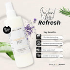 BASK & LATHER Hydrating Hair Mist, Leave-In Conditioner, Itchy Scalp Relief, Detangler, Curl Definer, Aloe Vera, Avocado Oil,