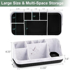 GFWARE Marble Bathroom Countertop Organizer - Detachable 7 Slots Kids Electric Toothbrush and Toothpaste Holde Drainage for B