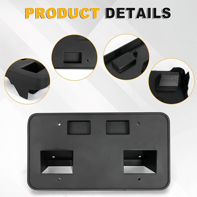 Front License Plate Frame Compatible with Chevy Silverado 2500 3500 HD 2024 2025, Bumper License Frame Holder Mounting Bracke
