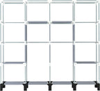 Non-Woven Wardrobe, No Tools Required, Large Capacity, Easy Assembly, Movable, Storage Rack, Waterproof, Dustproof, Stain Res