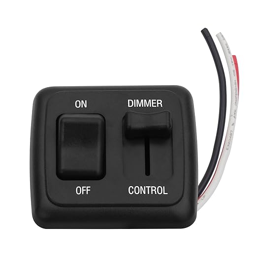 12V Rv Light Led Dimmer Switch High Side Light Dimmer Switch for Dimmable LED Halogen- RV 12 Volt DC Toggle Switch 60w Truck Marine and Strip Lighting Large Slider Black 1 Pcs