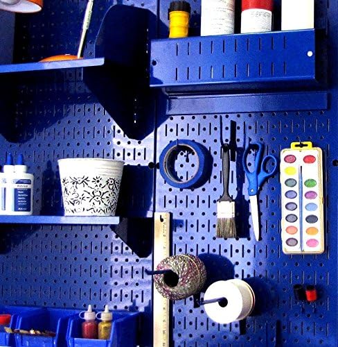 Wall Control 30-P-3232BU Blue Metal Pegboard Pack
