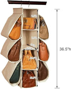 Hanging Purse Handbag Organizer Homewares Nonwoven 10 Pockets Hanging Closet Storage Bag