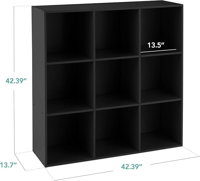 Best Choice Products 9-Cube Storage Organizer, 13.5in Shelf Opening, Bookcase, Display Shelf, Customizable w/ 3 Removable Bac