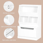 UTEX Kids Toy Storage Organizer, Bookshelf for Kids and Bookcase with Drawer, Children Open Storage Cubby for Playroom Nurser