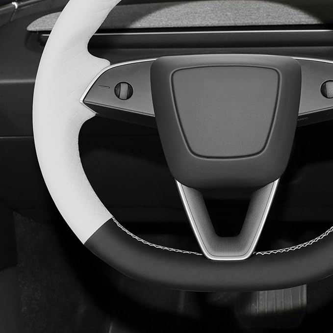 MEWANT Tesla Model 3 Highland/Model Y DIY Stitching Steering Wheel Cover Wrap for Tesla Model 3 Highland 2023-2025/Model Y 2025 Highland for Tesla Model 3/Model Y Accessories