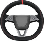 MEWANT DIY Stitching Steering Wheel Cover Wrap for Tesla Model 3 Highland 2023-2025/Model Y 2025 Highland for Tesla Model 3/Model Y Accessories(3D Style)