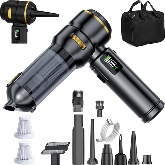 Car Vacuum Cleaner High Power 20000Pa – Cordless Handheld Mini Vacuum & Air Duster for Car & Desk, Home, Office & Camping, Id
