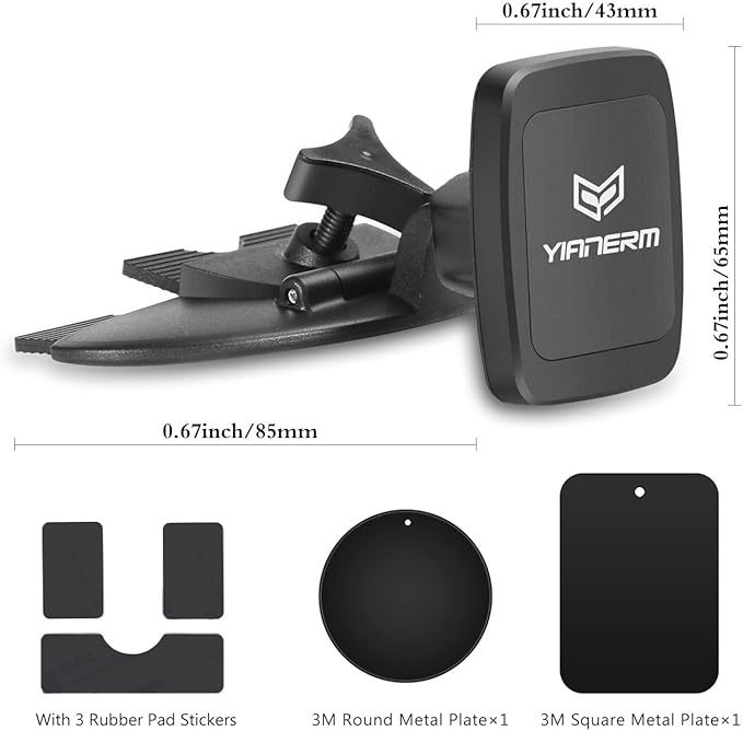 Magnetic Universal CD Slot Phone Holder, CD Slot Strong Magnet Car Phone Mount Compatible Smartphones