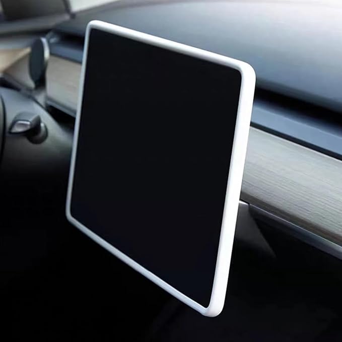 4 PCS for Tesla Model Y 2026 2025(Juniper) Model 3 2026 2025 2024 Center Console Screen & Rear View Mirror Frame Cup Coaster Cover Mat for Phone Charging Space, Silicone Grey