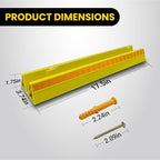 ROBLOCK 18" Parking Stopper for Garage, Car Stopper for Garage Precision Stopping, Heavy Duty Parking Block with Reflective Strips, Suitable for Car, SUV, Easy Install, 2 Packs, Yellow