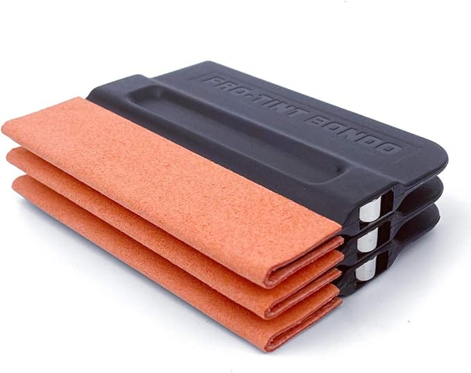 3Pack Magnet Felt Edge Squeegee Vinyl Wrap Tools Window Film Squeegee Widnow Tint Tools Kit for Car Vinyl Wrap, Window Tint, Auto Graphic, Wallpaper,Decal Sticker Installation (Black)