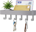 Key Holder Wall Mount Adhesive Magnetic - Hanging Key Hooks with Mail Organizer Tray for Wallet House Accessories - Keys Hang