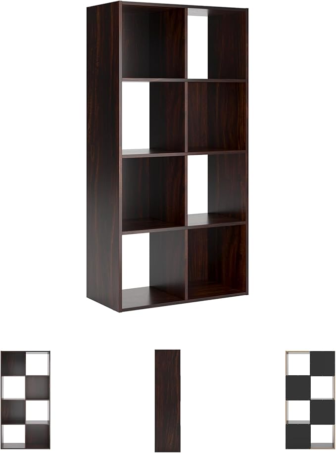Signature Design by Ashley Glosmount 8 Cube Storage Organizer or Bookcase, Cherry & Light Brown