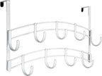 LYNK Professional® Home™ Over Door Hooks Rack - 9 Hook Over Door Hanger - Over Door Towel Rack - Hanging Towels or Clothes - 