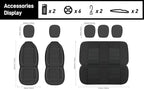 CAROMOP Faux Leather Car Seat Covers 2 Front Set,Luxury and Comfortable Seat Covers for Cars, Airbag Compatible Car Interior 