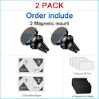 【2-Pack】 Car Vent Magnetic Phone Mount[ Easily Install ] Reusable Magnetic Phone Holder for car Vent air[ Strong Magnet ] [ 360° Rotation ] Fit for iPhone 17 Pro Max 16 15 Samsung & All Cell Phone