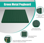 PegBoard, 68PCS Heavy Duty Metal Pegboard with Hooks, Heavy Duty Peg Board for Walls Home, Garage Tool Storage, Workbench, Cr