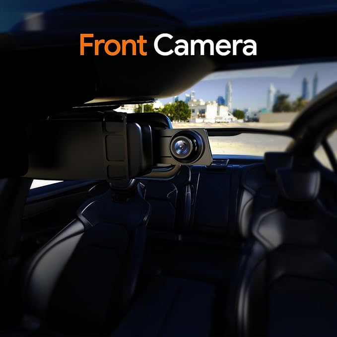 3 Channel Mirror Dash Camera for Cars, Triple Rear View Mirror with Front 4K/3K, Inside and Rear 1080P with WiFi, G-Sensor, N