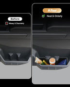 ECOZEN Door Pocket Organizer Set For 2024-2026 Toyota Tacoma - 4 Pcs TPE Door Side Storage Tray Compatible With Tacoma 2024-2026 Interior Accessories - Protection & Easy to Clean - Double Cab Only