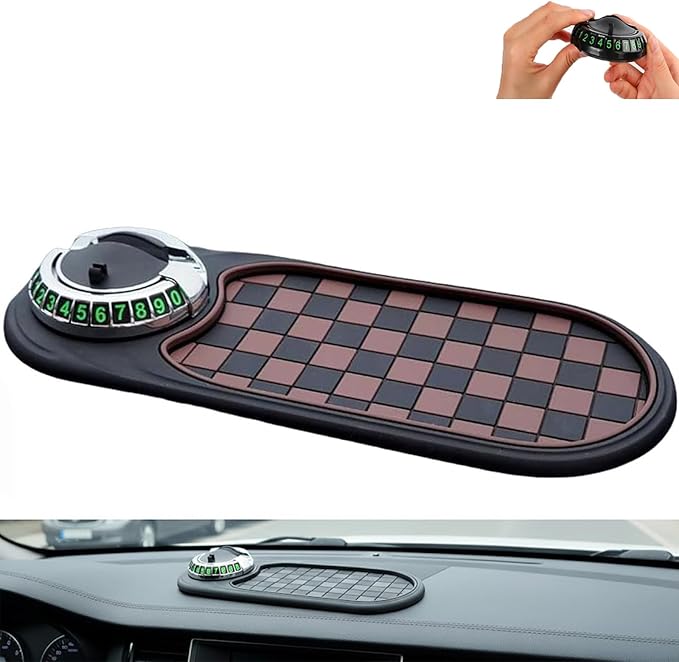 3-in-1 Anti-Slip Mat Solves Every Driver's Biggest Frustration, Multi-Functional Support Anti-Slip Pad, Mobile Phone Bracket 