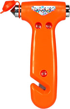 Be Smart Get Prepared 3-in-1 Auto Emergency Escape Hammer - Includes Glass Breaker, Seat Belt Cutter & Flat Hammer - Compact 