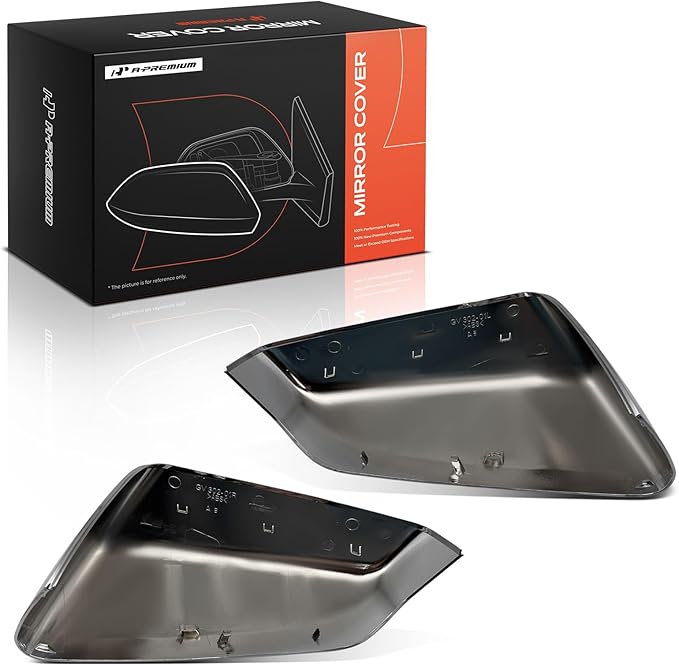 A-Premium 2 PCS Driver and Passenger Side Rearview Mirror Covers Caps - Compatible with Chevy Chevrolet Equinox & GMC Terrain, 2018 2019 2020 2021 2022 2023 2024 - Chrome