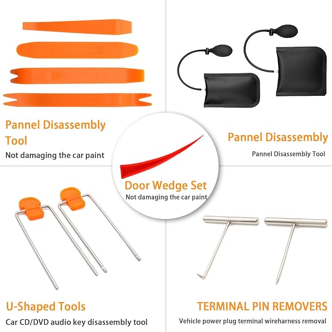 29PCS Car Tool Kit Set, Stainless Steel Essential Automotive Tools Sets with Carrying Bag