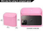 Ginsco 2 Pack Mini Car Trash Can with Lid, Small Car Garbage Can, Cute Leakproof ABS Trash Bin, Auto Accessories for Interior, Garbage Bin for Home, Office with 120pcs Trash Bags Pink