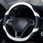 Car Steering Wheel Cover with Durable PU Leather, Universal 17 inch Fit for Car Truck SUV, Breathable Anti Slip Auto Steering Wheel Covers for Men and Women