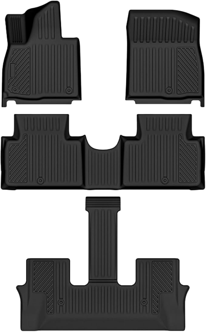 Auxko All Weather Floor Mats for Hyundai Palisade 2026 7/8 Seats Gasoline Only All Season TPE Accessories Guard Odorless Anti-Slip Floor Liners for Hyundai Palisade 2026 7/8 Passengers