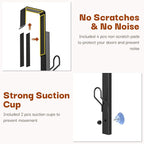 Over The Door Hooks 2 Pack,12 Heavy Duty Towel Rack All Metal Coat Hanger for Jacket Robe Hat Purse Bags in Bathroom Bedroom 