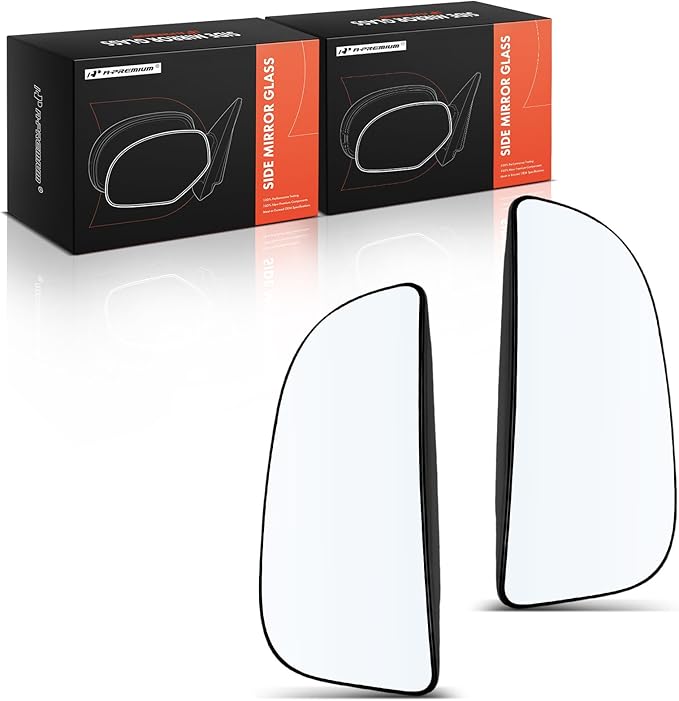 A-Premium 2Pcs Driver and Passenger Side Lower Non-Heated Mirror Glass with Backing Plate Compatible with 2009-2024 Dodge Ram 1500 2500 3500 - Towing Mirror Convex, Replace # 68067731AA, 68067730AA