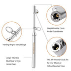 GODESON Dual Head Tire Pressure Gauge,Heavy Duty Tire Pressure Gauge Range 10-150PSI; 1-10Bar,Dual Head Truck Air Pressure Gauge (Pack of 2)