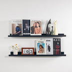 NEXHOME PRO Floating Shelves for Wall Set of 2,36 Inches Picture Ledge Shelf, Kids Bookshelf Wall Mounted for Living Room Bed