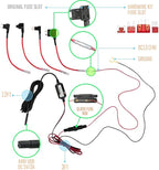 Hardwire Kit for Dash Cam Car Dash Mounting Kits 15ft (10 Set Micro)