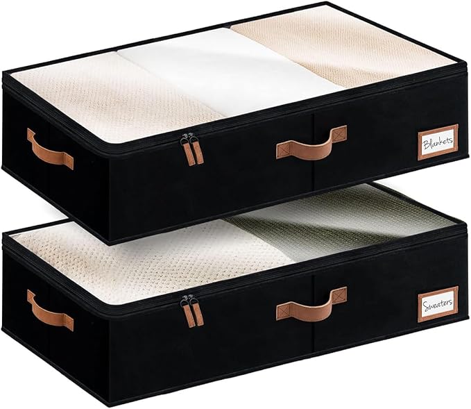 StorageWorks Underbed Storage Bins with Under Bed Storage with Lid