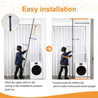Hershii Telescopic Clothing Rack for Hanging Clothes Laundry Tension Pole 4 Tiers Coat Tree Garment Drying Stand Floor to Cei