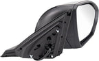 TRQ Driver and Passenger Side Power Mirror Set Smooth Black Textured Compatible with 2022 2023 Hyundai Santa Cruz Tucson HY13