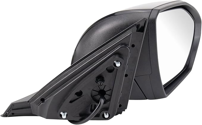 TRQ Driver and Passenger Side Power Mirror Set Smooth Black Textured Compatible with 2022 2023 Hyundai Santa Cruz Tucson HY13