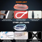 Car LED Strip Light For Trunk, 158Inch IP67 Silicone Waterproof Neon Light Strip Embedded, Flexible Cutting Universal Auto Interior Lights(Red)