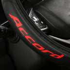 Leather Steering Wheel Cover Compatible with Accord Universal Size(red)