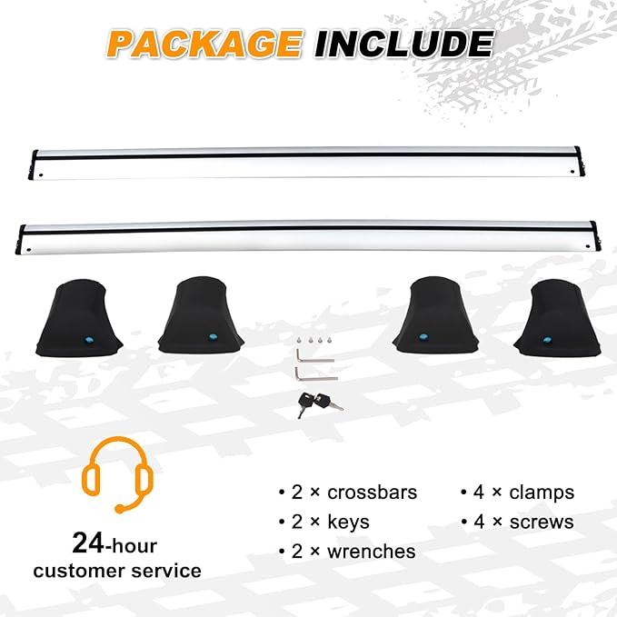 Snailfly Crossbars Customized Fit for 2020-2026 Ford Explorer Adjustable Cross Bars Roof Racks with Lock