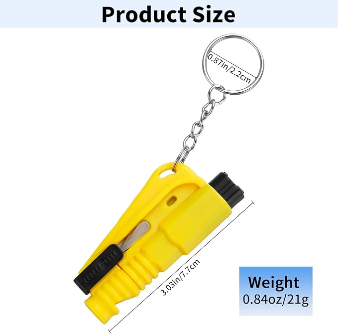 LECART 8 Pack Car Window Glass Breaker Keychain Emergency Escape Tools 3 in 1 Design Safety Tool with Window Breaker Seatbelt