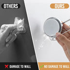 LEVERLOC Soap Holder Shower with Hooks, Bar Suction Cup Soap Dish Tray for Wall, Rust-Proof Stainless Steel Sponge Caddy for 
