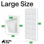 GORILLA GRIP Over the Door Shoe Organizer, 2 Pack, 24 Breathable Mesh Pockets, Space Saving Hanging Storage Holder, Closet Ra