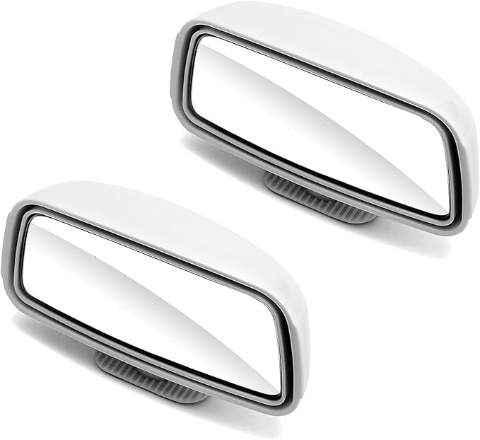 Blind Spot Mirror for Cars - Auto Adjustable Wide Angle Convex Rear View Mirror - Stick On Design