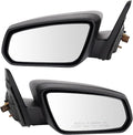 TRQ Driver and Passenger Side Power Mirror Set Textured Black Without Memory Compatible with 2010 Ford Mustang FO1320717 FO13