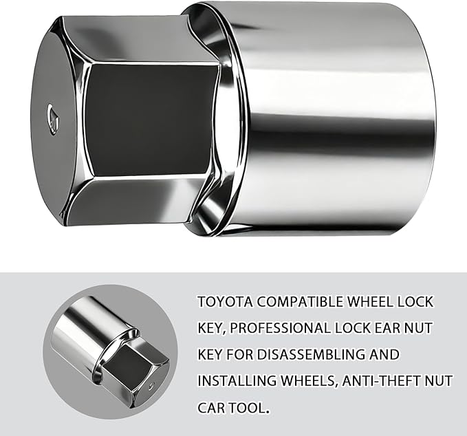 Wheel Lock Key Lug Nut Key Locking Lug Nut Removal Tool for Toyota Lexus Tacoma Senna, Security Nuts Socket Wrench Anti-Theft