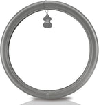 Haokay Heavy Duty Pure Cowhide Steering Wheel Cover SUV Car, Gray Genuine Leather Steering Wheel Cover Men Women Universal 14.5 to 15 Inch